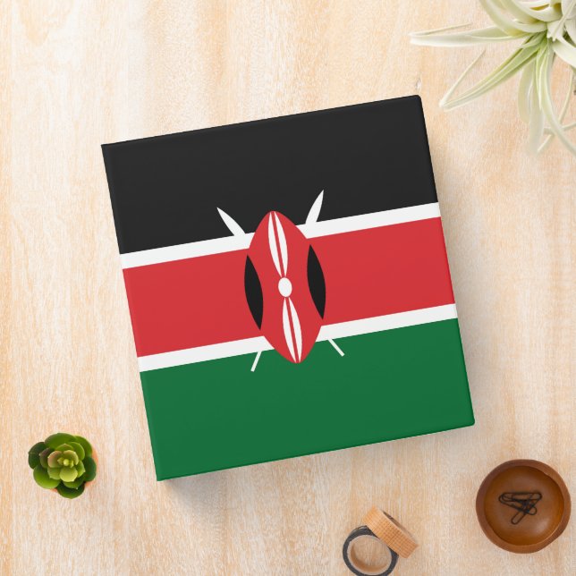 Kenya flag 3 ring binder (In Situ)