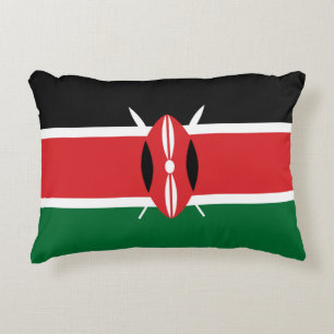 Kenya flag accent pillow