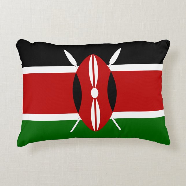 Kenya Flag Accent Pillow (Front)