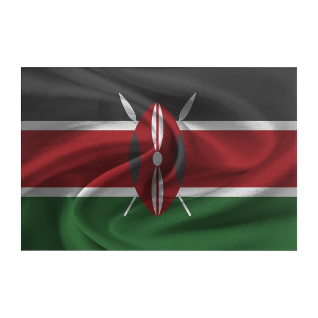 Kenya Flag Acrylic Print (Front)