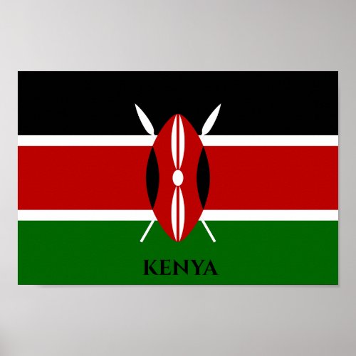 Kenya Flag  Africa Poster