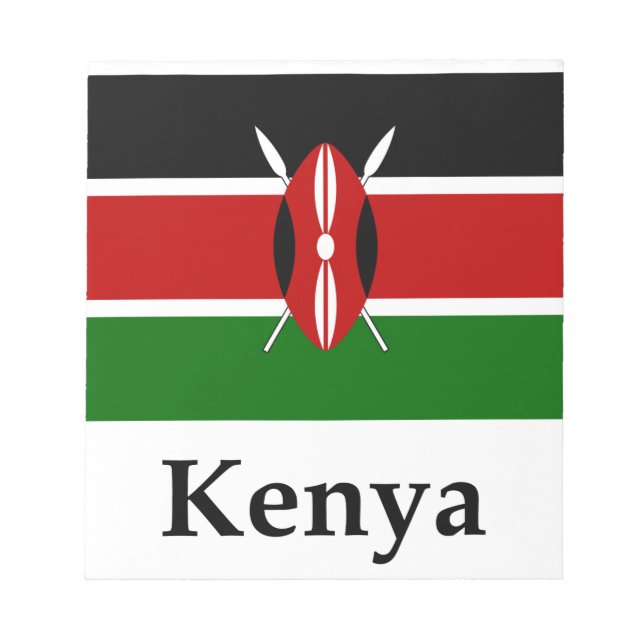 Kenya Flag And Name Notepad (Front)