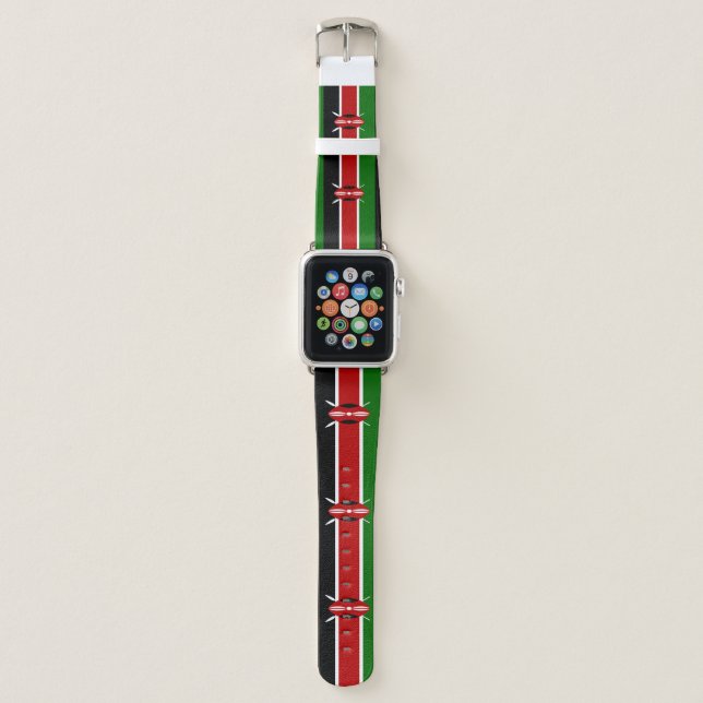 Kenya Flag Apple Watch Band (Front)