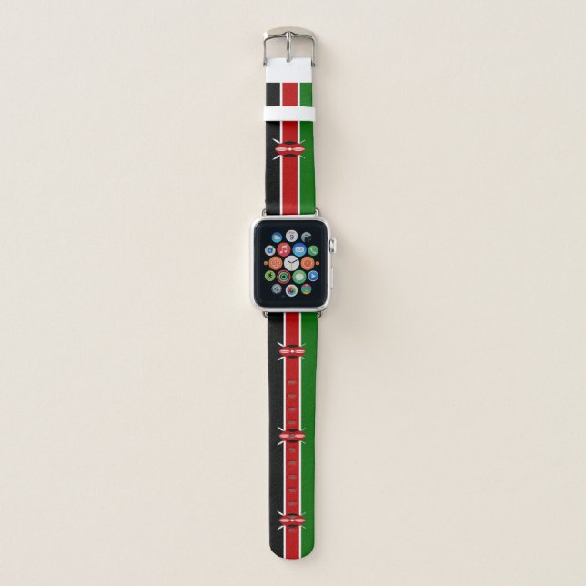 Kenya Flag Apple Watch Band (Front)