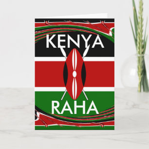 Kenya Flag Art – Patriotic & Modern Design Card