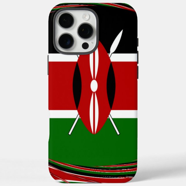 Kenya Flag Art – Patriotic & Modern Design Case-Mate iPhone Case (Back)
