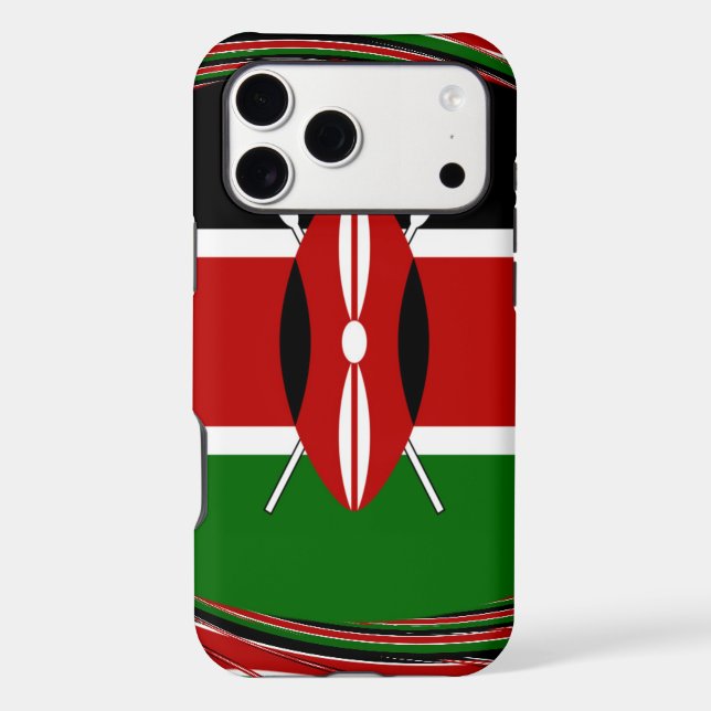 Kenya Flag Art – Patriotic & Modern Design Case-Mate iPhone Case (Back)