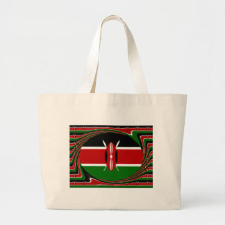 Kenya Flag Art – Patriotic & Modern Design Large Tote Bag