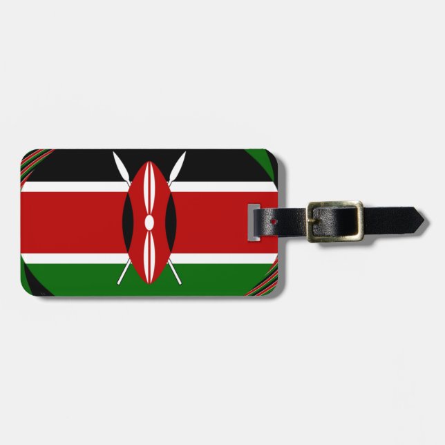 Kenya Flag Art – Patriotic & Modern Design Luggage Tag (Front Horizontal)