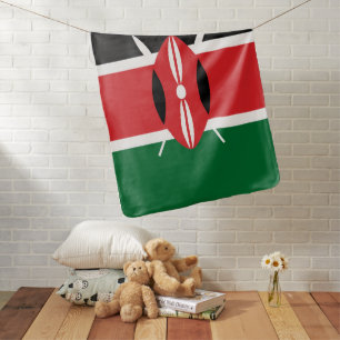 Kenya flag baby blanket