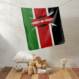 Kenya flag baby blanket