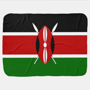 Kenya Flag Baby Blanket