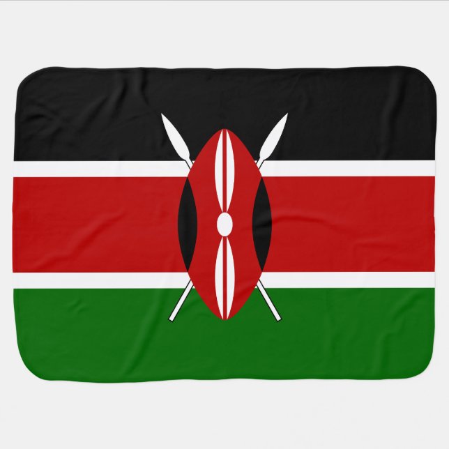 Kenya Flag Baby Blanket (Horizontal)