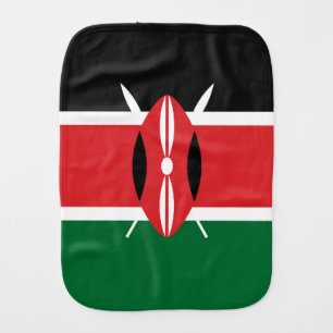 Kenya flag baby burp cloth