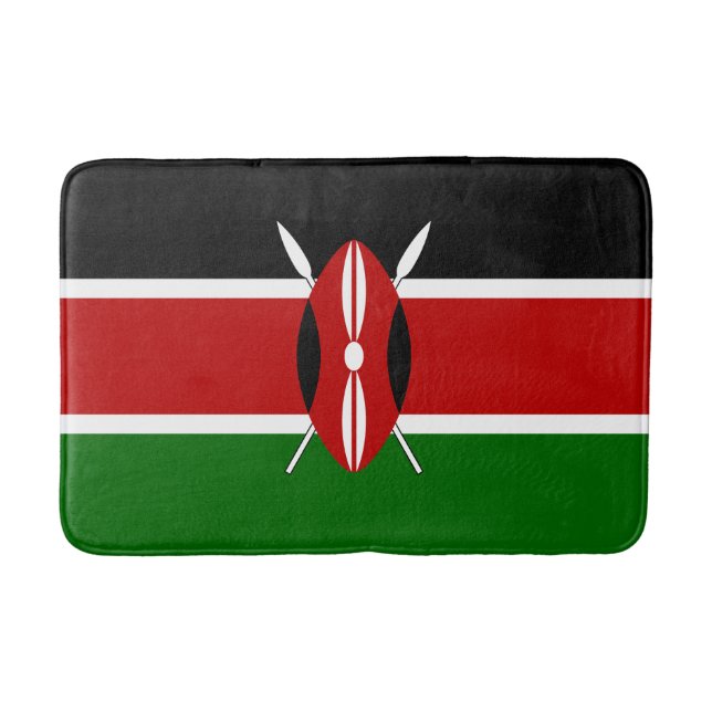 Kenya Flag Bath Mat (Front)
