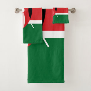 Kenya flag bath towel set