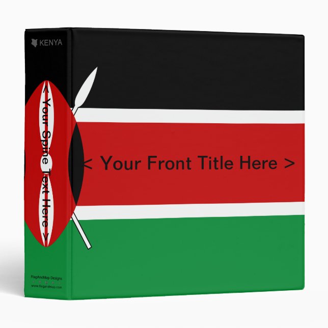 Kenya Flag Binder (Front/Spine)