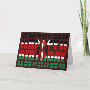 Kenya Flag Birthday Card