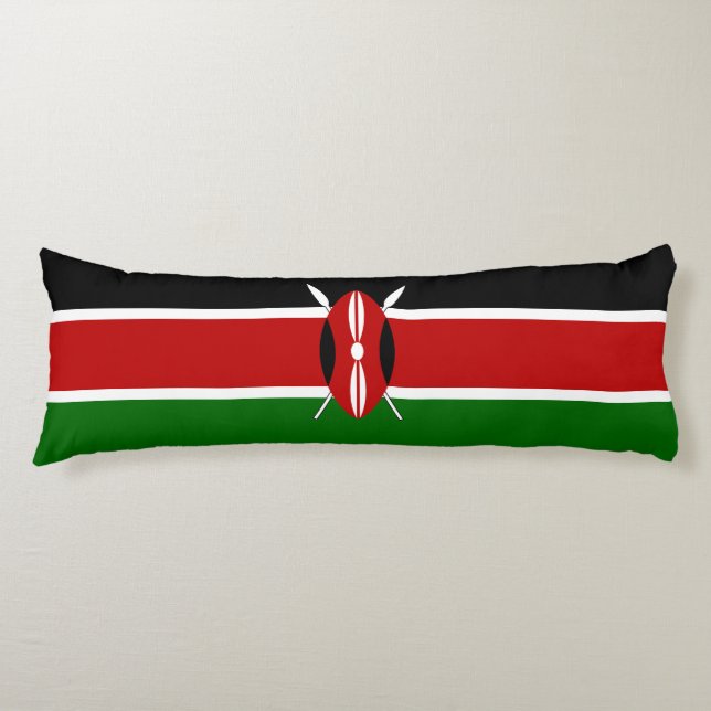 Kenya Flag Body Pillow (Front)
