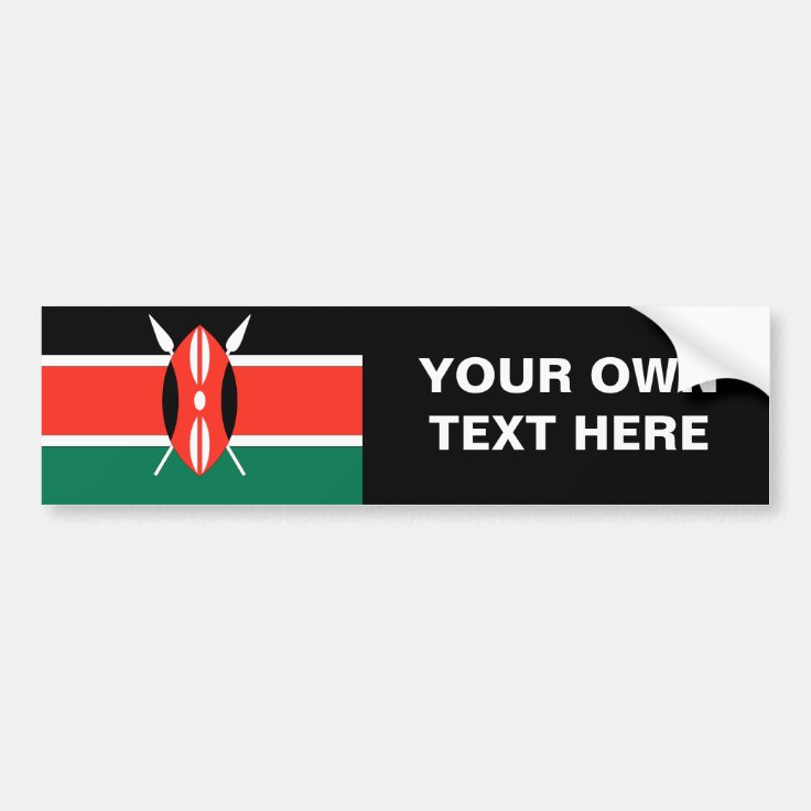 Kenya Flag Bumper Sticker Zazzle