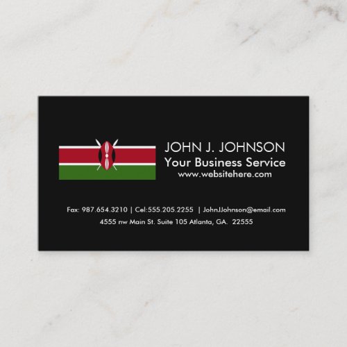 Kenya Flag Business Card