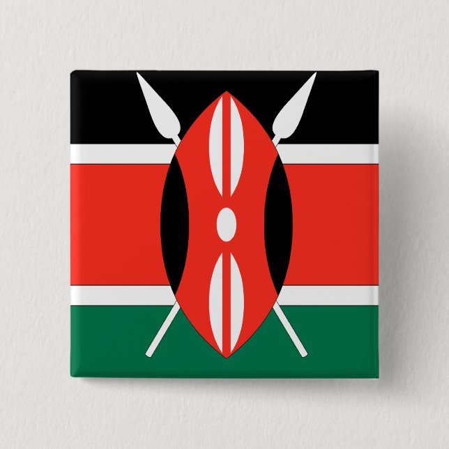 Kenya Flag Button (Front)
