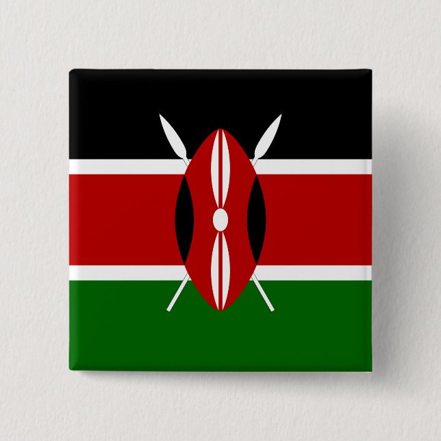 Kenya Flag Button (Front)