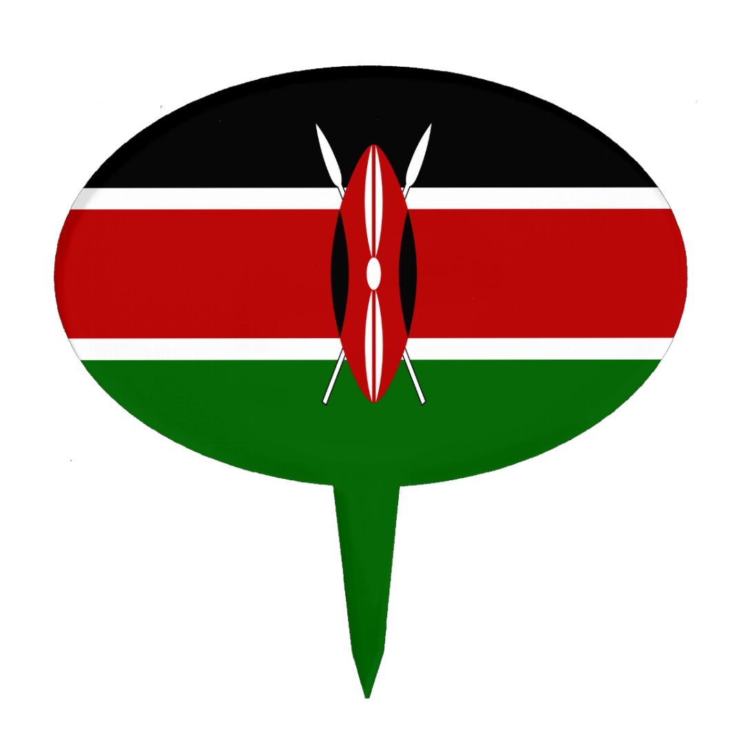 Kenya Flag Cake Topper | Zazzle