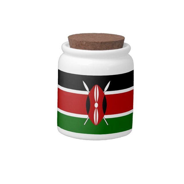 Kenya Flag Candy Jar (Left)