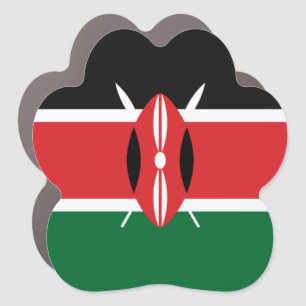 Kenya flag car magnet