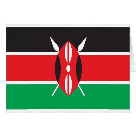 Kenya Flag Cards (Front Horizontal)