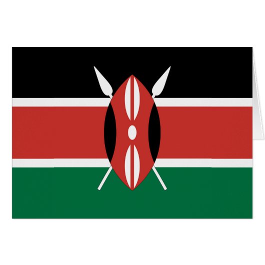Kenya Flag Cards (Front Horizontal)