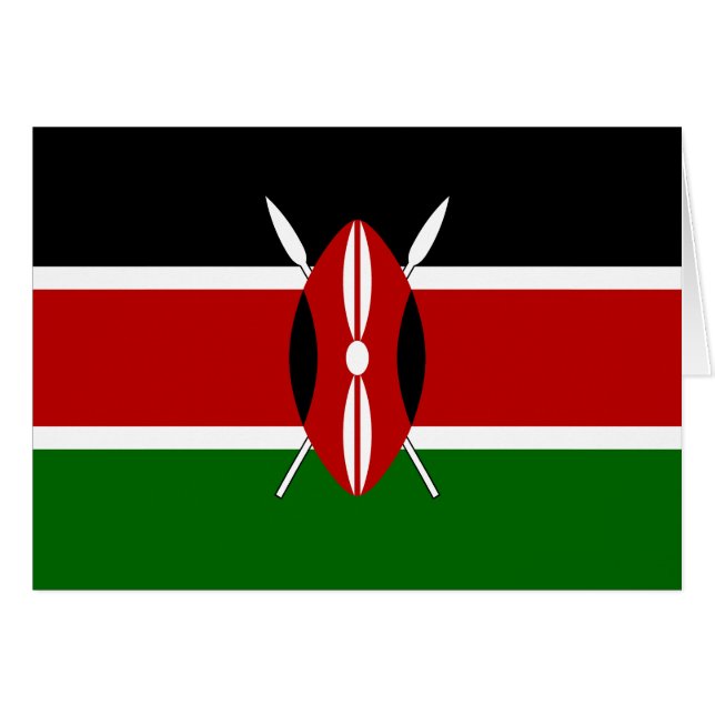 Kenya Flag Cards (Front Horizontal)