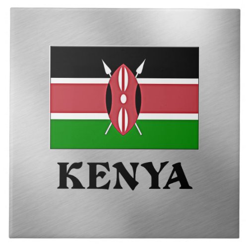Kenya flag  ceramic tile