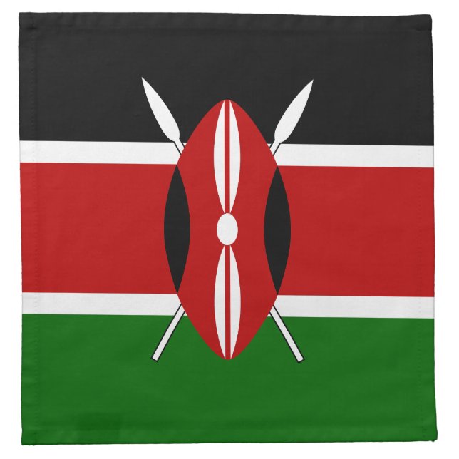 Kenya Flag Cloth Napkin (Front)