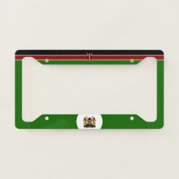 Kenya flag-coat of arms license plate frame