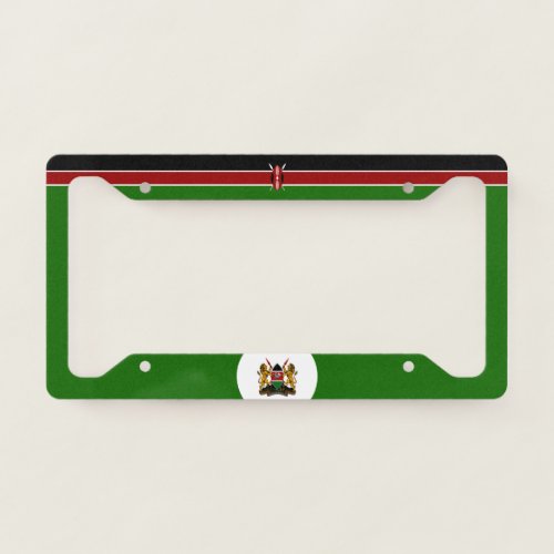 Kenya flag_coat of arms license plate frame