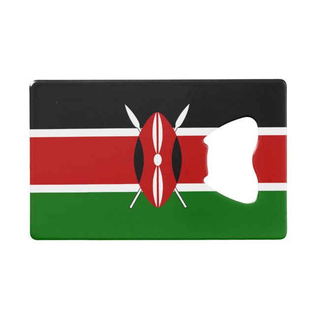 Kenya Flag Credit Card Bottle Opener (Front (Horizontal))