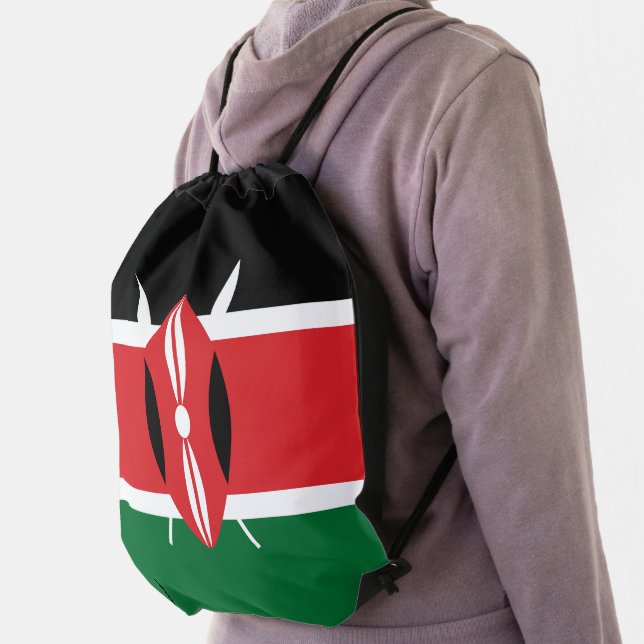 Kenya flag drawstring bag (Insitu)