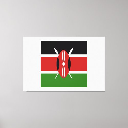 Kenya Flag Emblem Canvas Print
