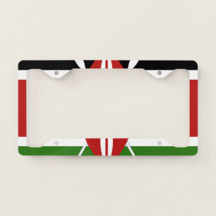 Kenya Flag Emblem License Plate Frame