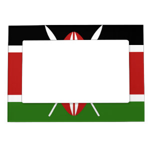 Kenya Flag Emblem Magnetic Frame