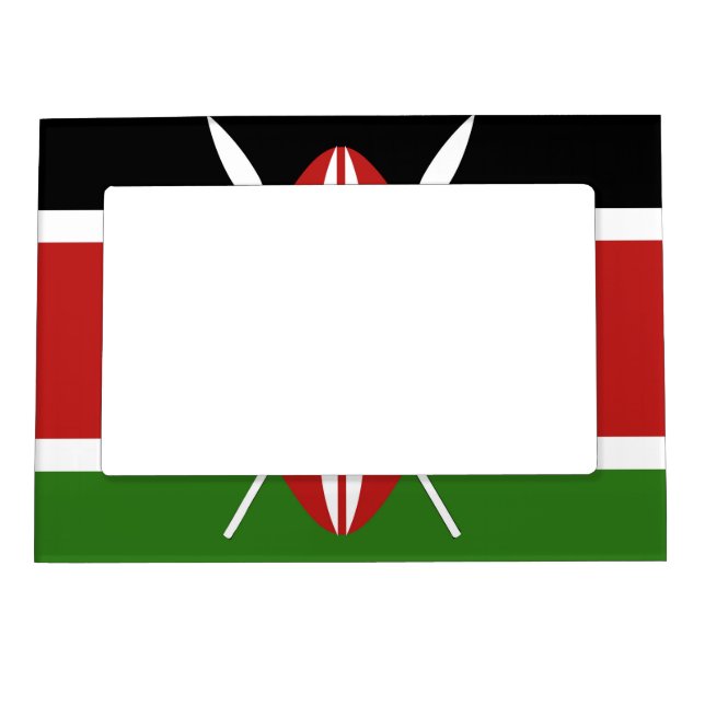 Kenya Flag Emblem Magnetic Frame (Front)