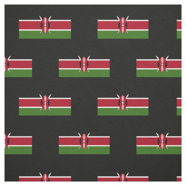 Kenya Flag Fabric (Swatch)