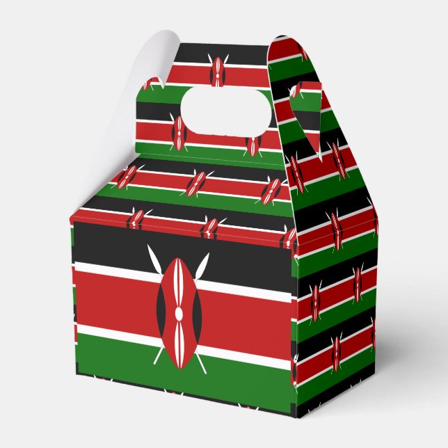 Kenya Flag Favor Boxes (Back Side)