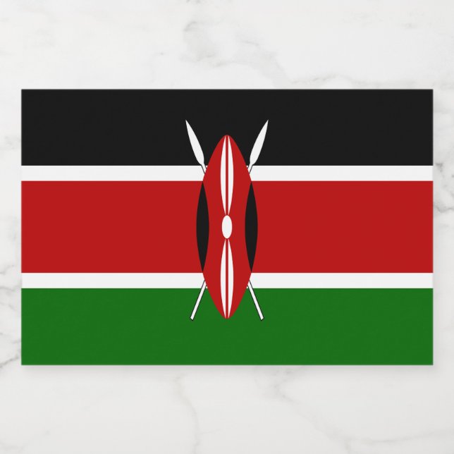 Kenya Flag Food Label (Single Label)