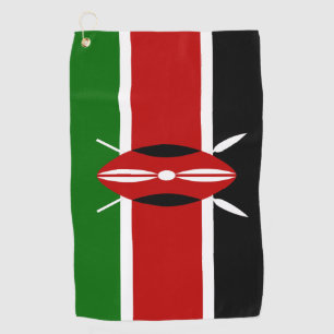 Kenya flag golf towel