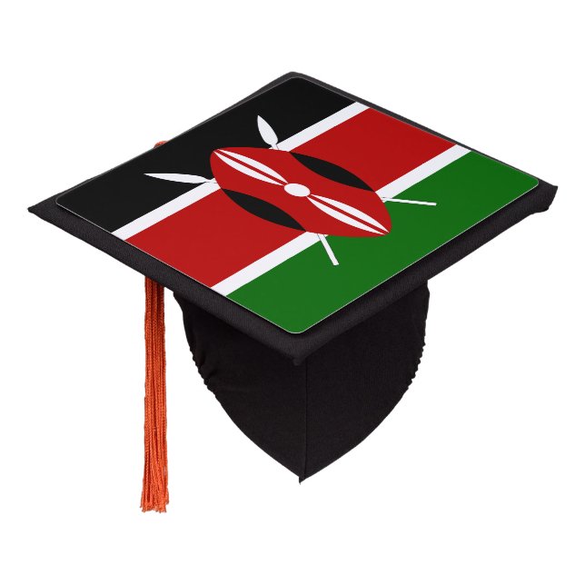 Kenya Flag Graduation Cap Topper (Angled)
