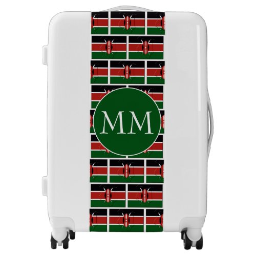 KENYA Flag  Kenyan Map  Monogram Luggage