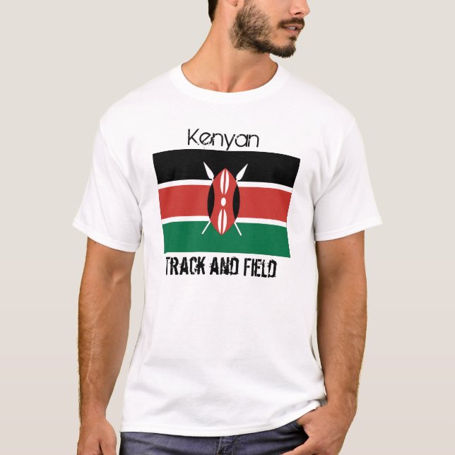 Kenya_flag, Kenyan, Track and Field T-Shirt (Front)